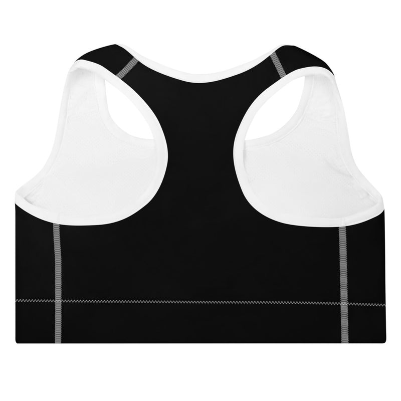 Gymnacity Black Bolt Padded Sports Bra