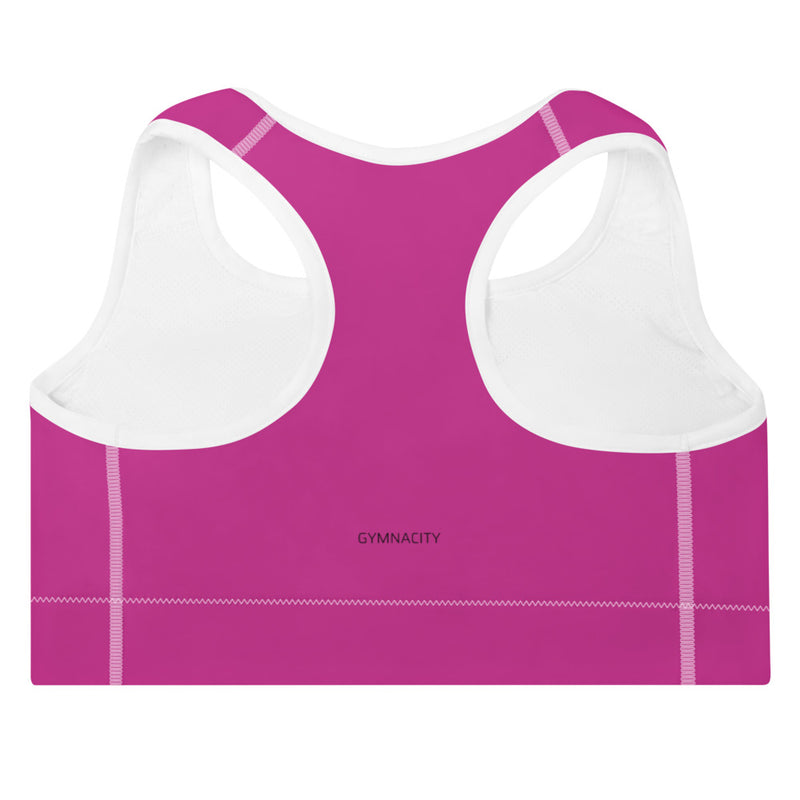 Gymnacity Pink Bolt Padded Sports Bra