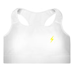 Gymnacity White Bolt Padded Sports Bra