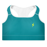 Gymnacity Turquoise Bolt Padded Sports Bra